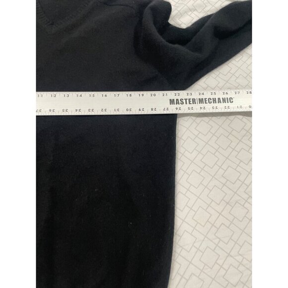 Embassy Row Black  2-ply 100% Cashmere Pullover Long Sleeve Sweater Men's size L - Picture 6 of 6
